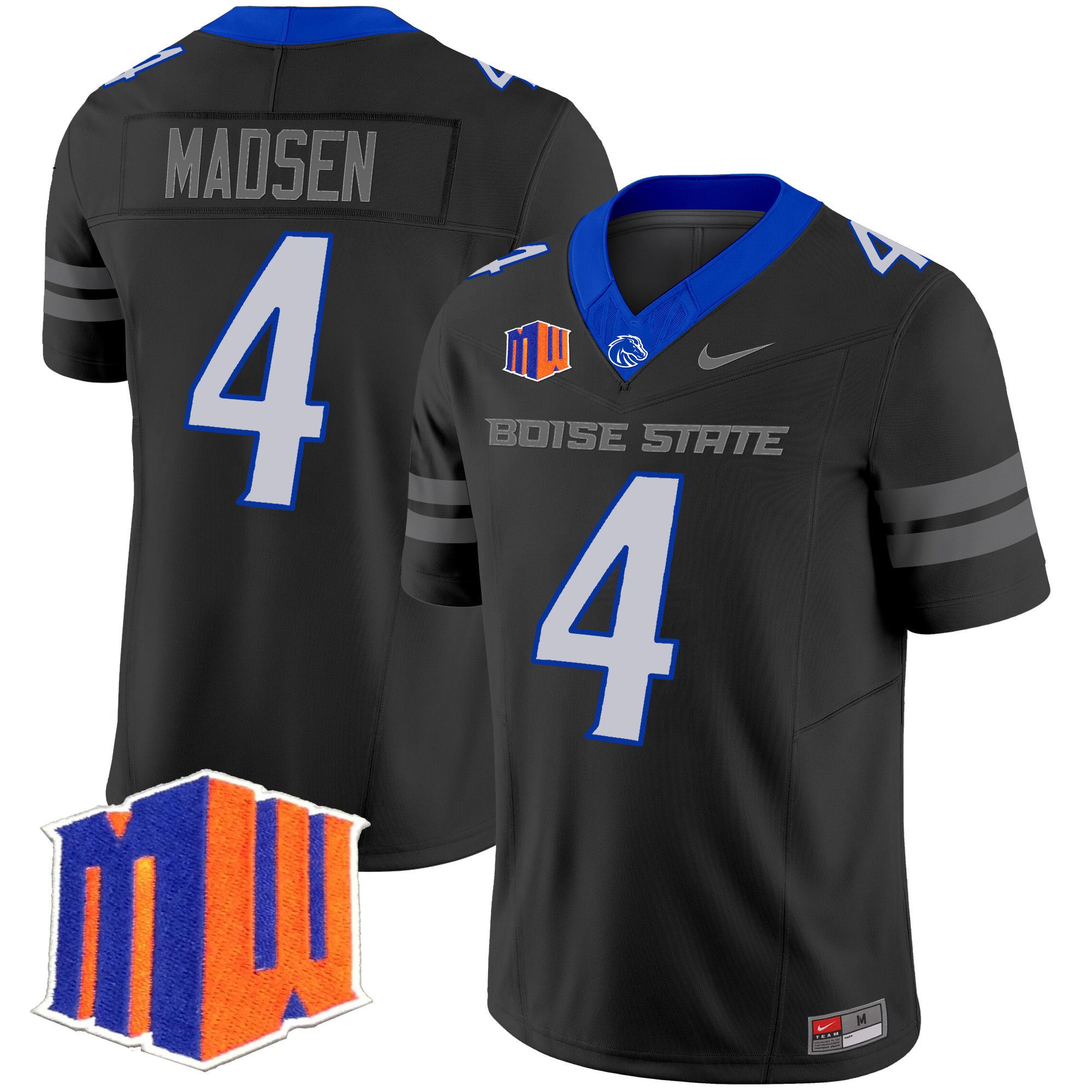 Men Boise State Broncos #4 Madsen Black Nike 2024 Vapor Limited NCAA Jersey